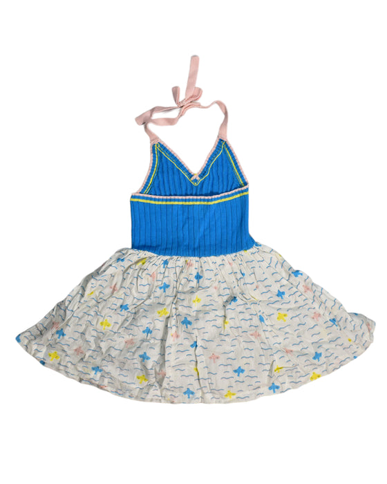 A Blue Sleeveless Dresses from Gingersnaps in size 4T for girl. (Back View)
