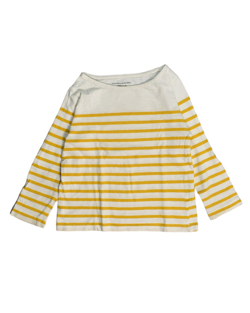 A Yellow Long Sleeve Tops from Monoprix in size 3T for girl. (Front View)