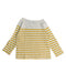 A Yellow Long Sleeve Tops from Monoprix in size 3T for girl. (Back View)