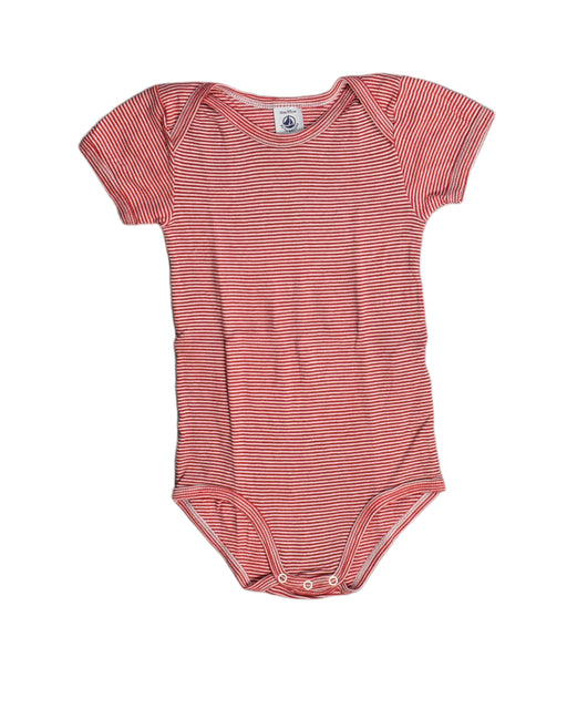 A Red Bodysuits from Petit Bateau in size 3T for neutral. (Front View)