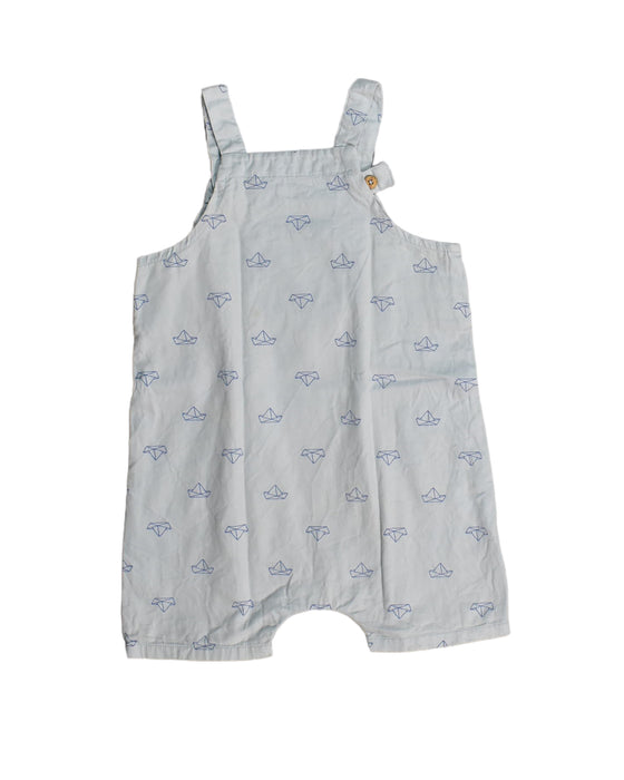 A Grey Overall Shorts from Bout'Chou in size 12-18M for boy. (Back View)