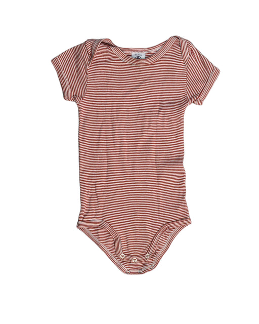 A Red Bodysuits from Petit Bateau in size 12-18M for girl. (Front View)