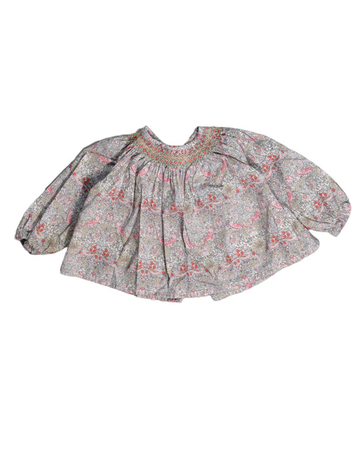 A Grey Long Sleeve Tops from Bonpoint in size 3-6M for girl. (Front View)