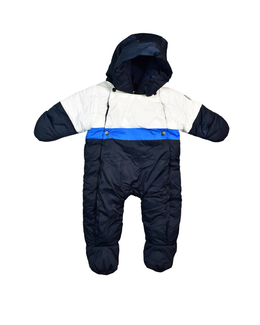 A Blue Snowsuits from Jacadi in size 6-12M for boy. (Front View)