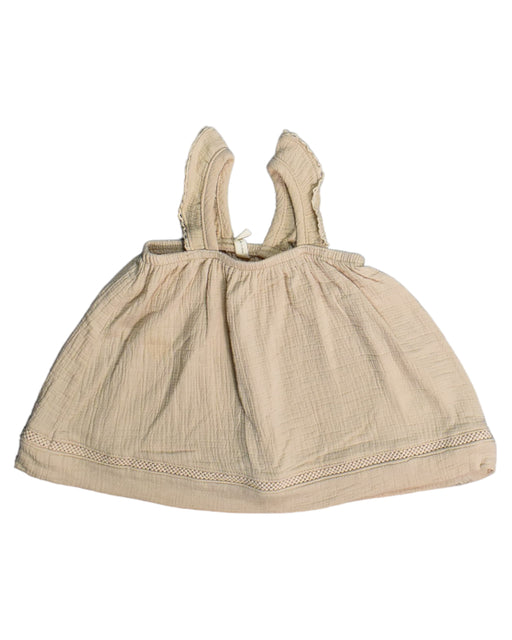A Brown Sleeveless Dresses from Quincy Mae in size 0-3M for girl. (Front View)