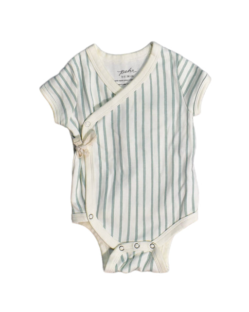 A White Bodysuits from Pehr in size 0-3M for boy. (Front View)