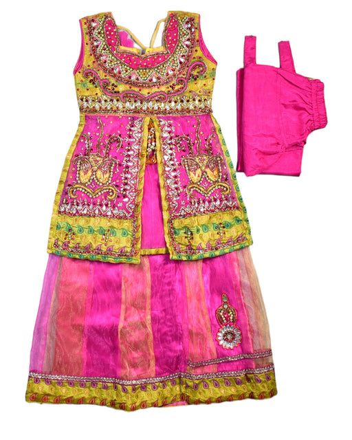 A Pink Dress Sets from Retykle in size 4T for girl. (Front View)