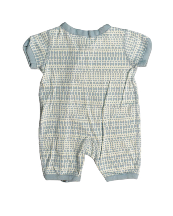 A White Rompers from Hanna Andersson in size 0-3M for boy. (Back View)