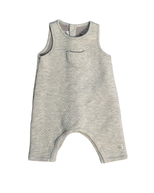 A Grey Jumpsuits from Petit Bateau in size 0-3M for boy. (Front View)