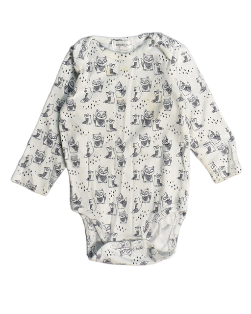 A White Bodysuits from Newbie in size 6-12M for boy. (Front View)