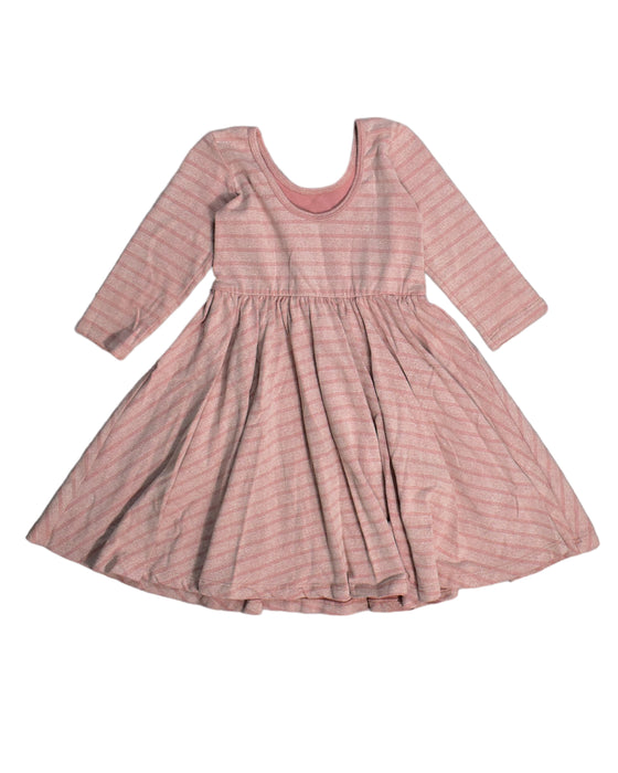 A Pink Long Sleeve Dresses from Alice + Ames  in size 5T for girl. (Back View)