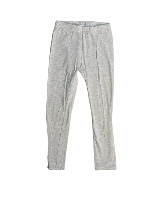 A Grey Leggings from Seed in size 5T for girl. (Front View)