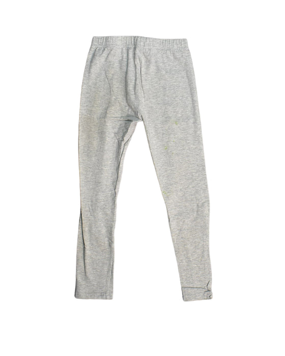 A Grey Leggings from Seed in size 5T for girl. (Back View)