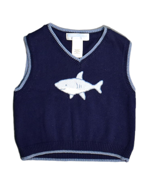 A Blue Sweater Vests from Janie & Jack in size 6-12M for boy. (Front View)