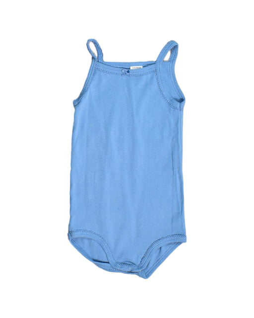 A Blue Bodysuits from Petit Bateau in size 18-24M for girl. (Front View)