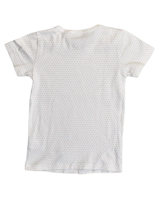 A White T Shirts from Petit Bateau in size 5T for girl. (Back View)