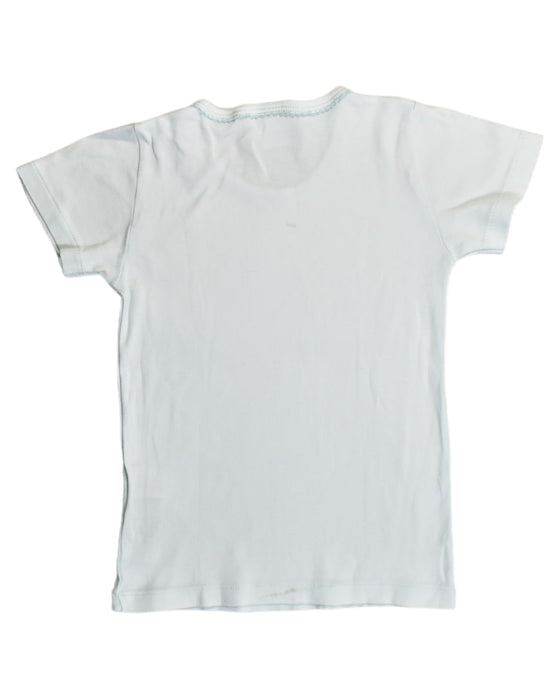 A Blue T Shirts from Petit Bateau in size 5T for girl. (Back View)