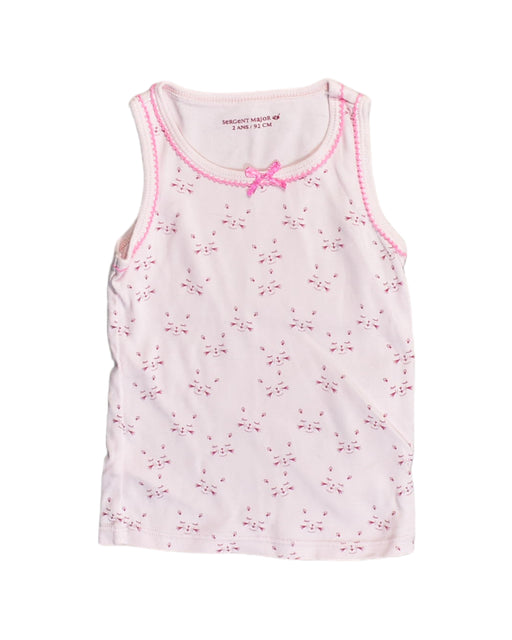 A Pink Sleeveless Tops from Sergent Major in size 2T for girl. (Front View)