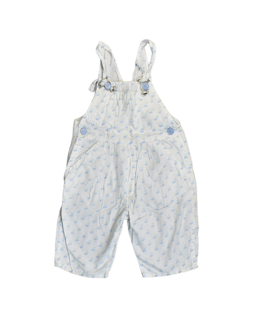 A White Long Overalls from Floriane in size 4T for boy. (Front View)