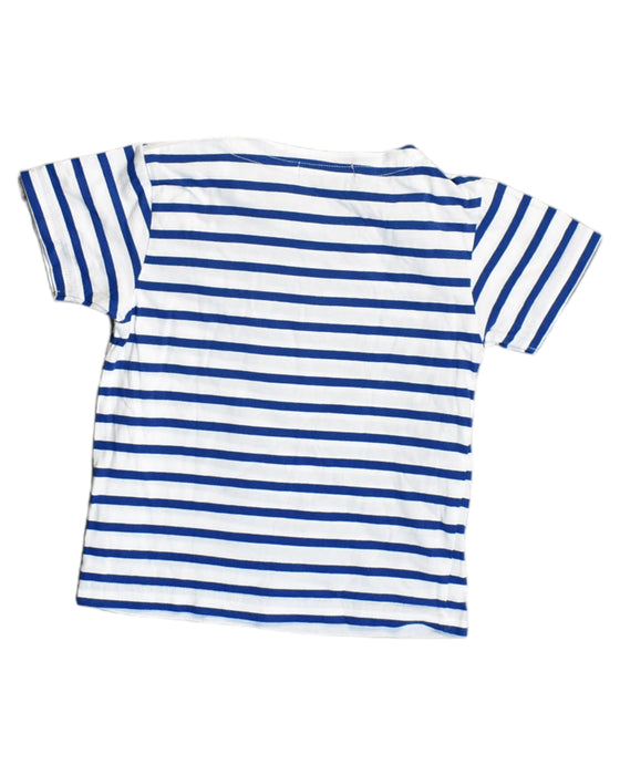 A Blue T Shirts from les petits cœurs à la mer in size 4T for boy. (Back View)