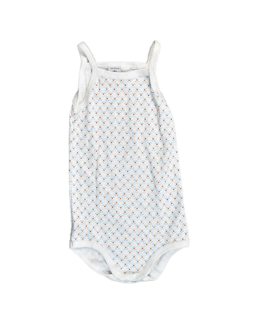 A White Bodysuits from Petit Bateau in size 18-24M for girl. (Front View)