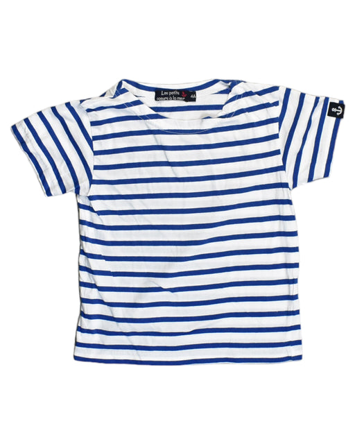A Blue T Shirts from les petits cœurs à la mer in size 4T for boy. (Front View)