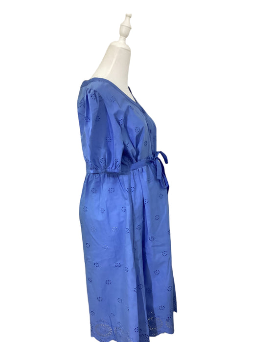 A Blue Short Sleeve Dresses from Jojo Maman Bébé in size M for maternity. (Front View)