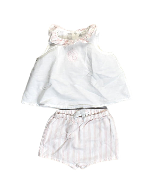 A White Shorts Sets from Tartine et Chocolat in size 0-3M for girl. (Front View)