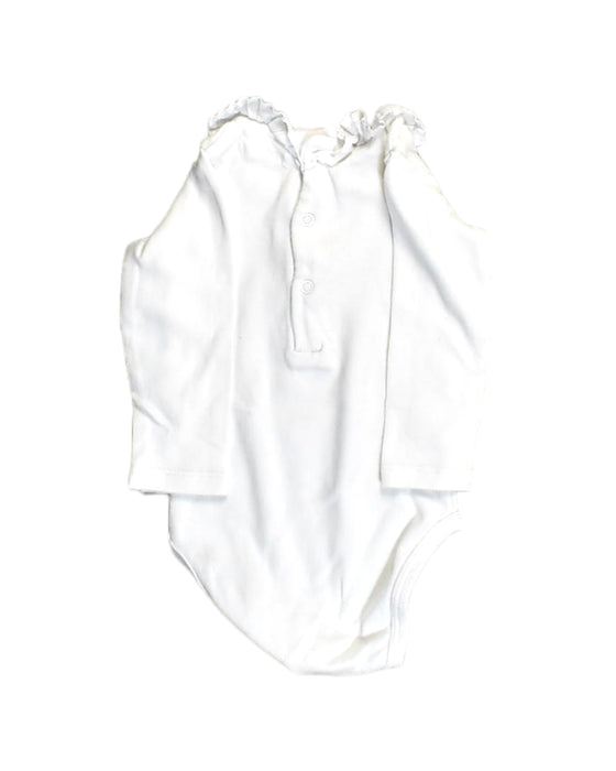 A White Bodysuits from Bout'Chou in size 0-3M for girl. (Back View)