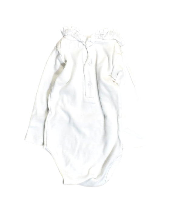 A White Bodysuits from Bout'Chou in size 0-3M for girl. (Back View)