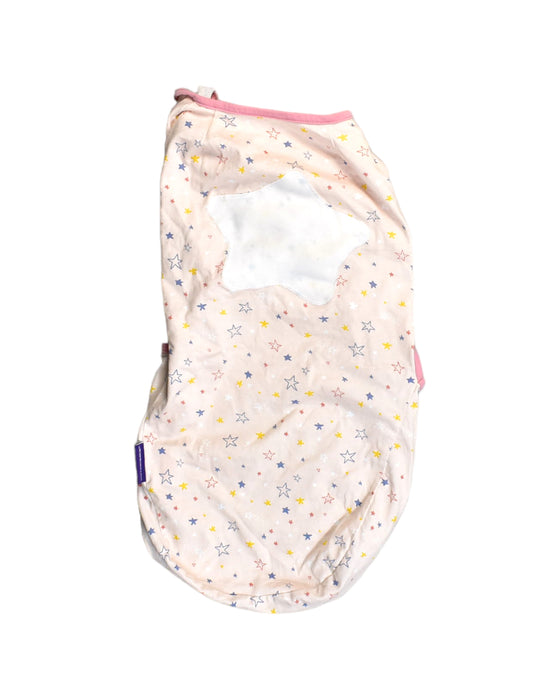 A Pink Swaddles from ClevaMama in size Newborn for girl. (Back View)