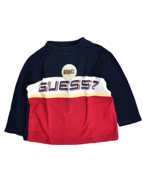 A Blue Long Sleeve Tops from Guess in size 2T for boy. (Front View)