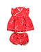 A Red Dress Sets from Retykle in size 12-18M for girl. (Front View)