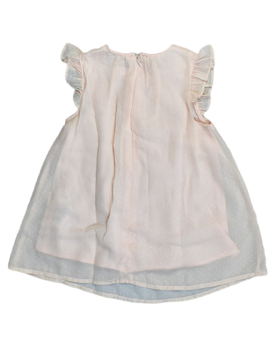 A Beige Sleeveless Dresses from PONEY in size 12-18M for girl. (Back View)