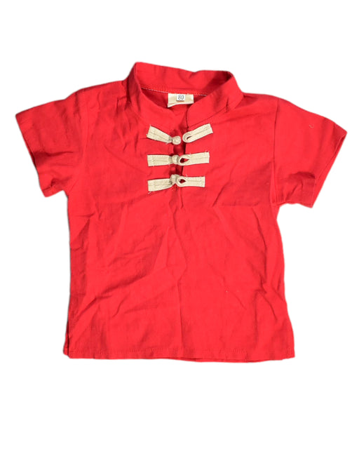 A Red Short Sleeve Tops from Retykle in size 18-24M for girl. (Front View)