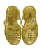 A Gold Sandals from Mini Melissa in size 5T for girl. (Back View)