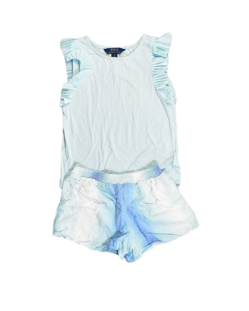 A Blue Shorts Sets from Polo Ralph Lauren in size 6T for girl. (Front View)