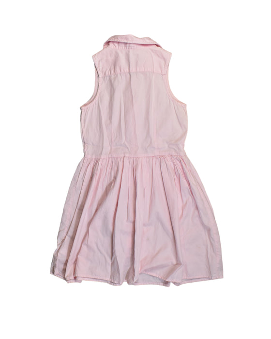 A Pink Sleeveless Dresses from Polo Ralph Lauren in size 8Y for girl. (Back View)