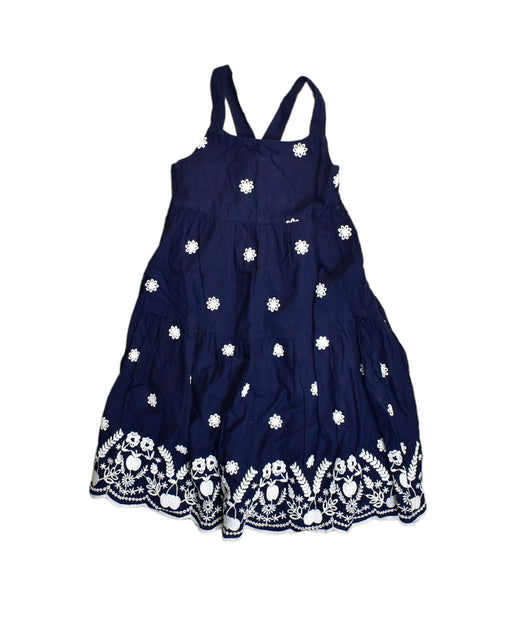 A Blue Sleeveless Dresses from Seed in size 6T for girl. (Front View)