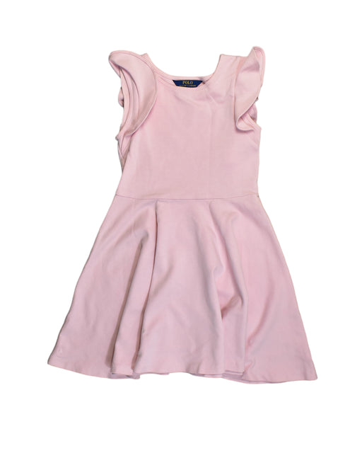 A Pink Sleeveless Dresses from Polo Ralph Lauren in size 8Y for girl. (Front View)