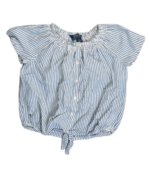 A Blue Short Sleeve Tops from Polo Ralph Lauren in size 6T for girl. (Front View)