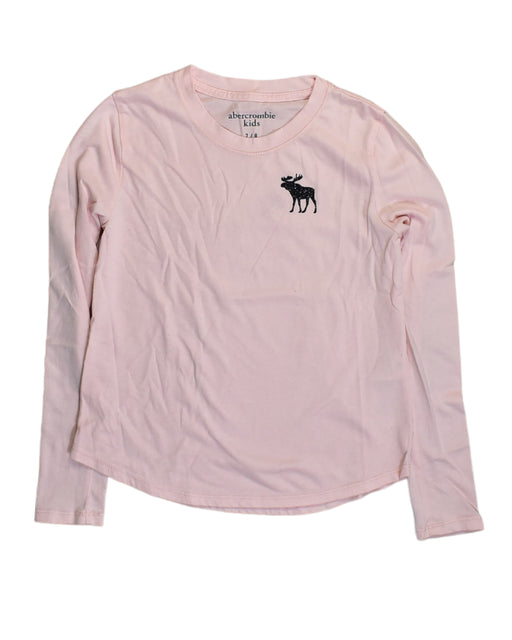 A Pink Long Sleeve Tops from Abercrombie  in size 7Y for girl. (Front View)