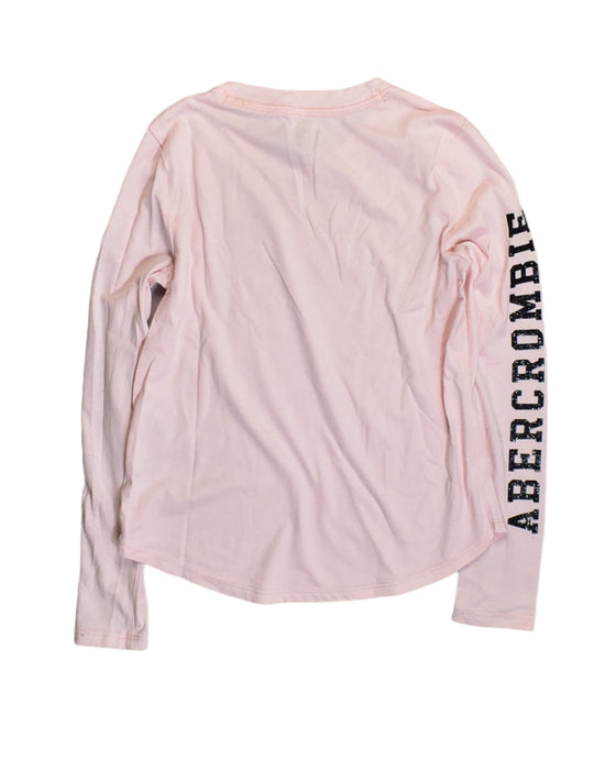 A Pink Long Sleeve Tops from Abercrombie  in size 7Y for girl. (Back View)