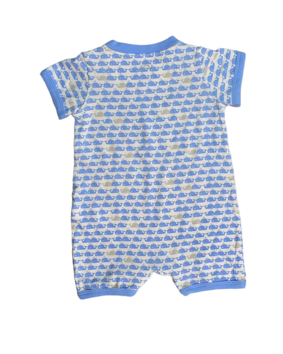A Blue Rompers from Chateau de Sable in size 3-6M for boy. (Back View)