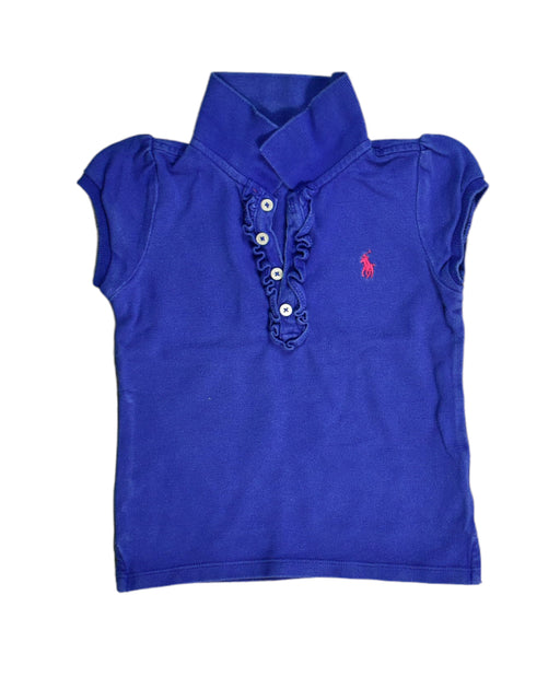 A Purple Short Sleeve Polos from Ralph Lauren in size 3T for girl. (Front View)