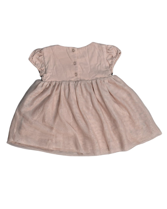 A Pink Short Sleeve Dresses from The Little White Company in size 3-6M for girl. (Back View)