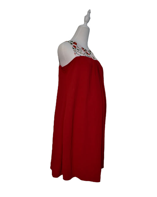 A Red Sleeveless Dresses from Bove in size S for maternity. (Front View)