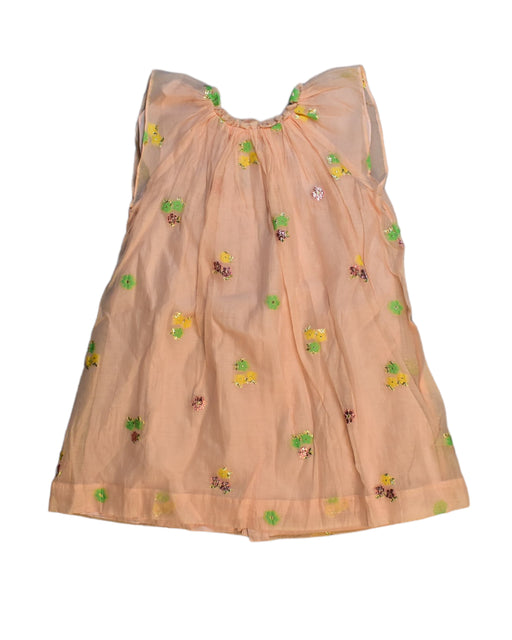 A Orange Sleeveless Dresses from Bonpoint in size 3T for girl. (Front View)