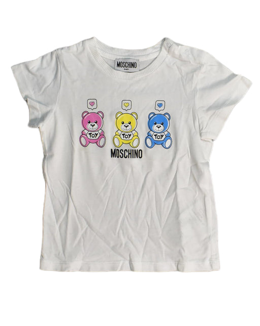 A White Short Sleeve Tops from Moschino in size 2T for girl. (Front View)