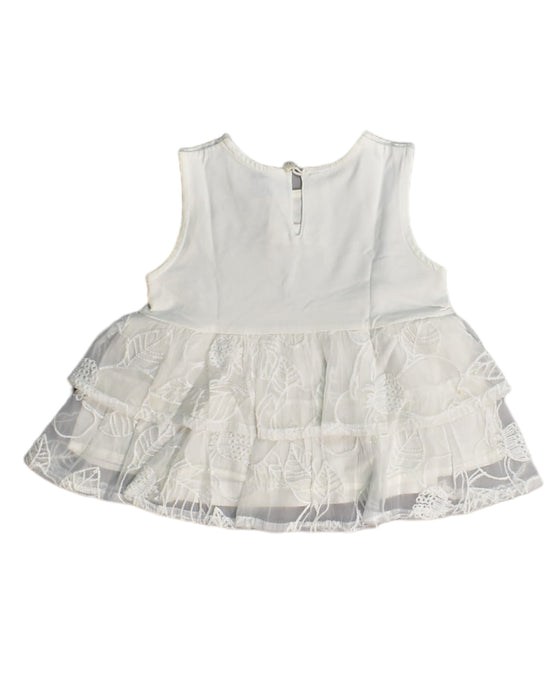 A White Sleeveless Tops from Hakka in size 2T for girl. (Back View)